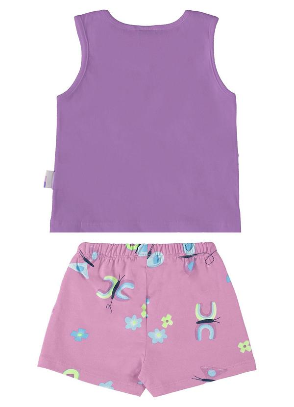 Bee Loop - Conjunto Blusa e Short-Saia Menina Roxo 2