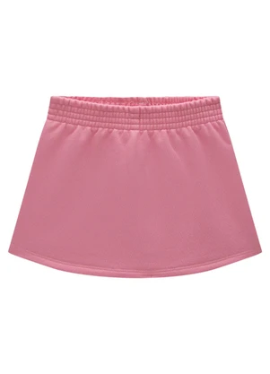 Marlan - Conjunto Blusa e Short Saia Moletinho Jeans Bege - MARLAN