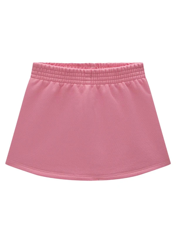 Marlan - Conjunto Blusa e Short Saia Moletinho Jeans Bege 2