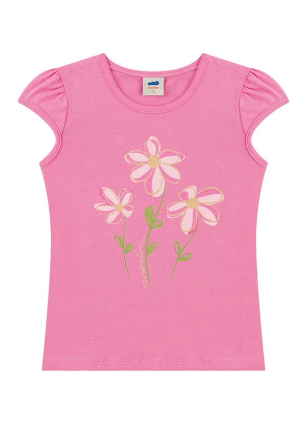 Marlan - Conjunto Blusa e Short Saia Moletinho Rosa 2