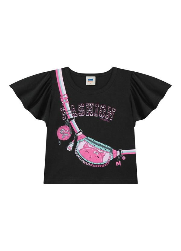 Marlan - Conjunto Blusa e Short Saia Preto 3