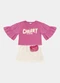 Fakini Kids - Conjunto Blusa e Short Saia Bege - variação: Rosa
