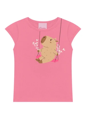 Duduka - Conjunto Blusa e Short Saia Rosa - DUDUKA