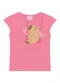 Duduka - Conjunto Blusa Capivara  e Short Flor Azul  - variação: Rosa