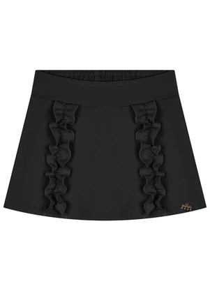 Milli e Nina - Conjunto Blusa e Short/Saia Twill Giorno Preto - MILLI E NINA