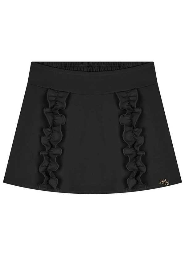 Milli e Nina - Conjunto Blusa e Short/Saia Twill Giorno Preto 2