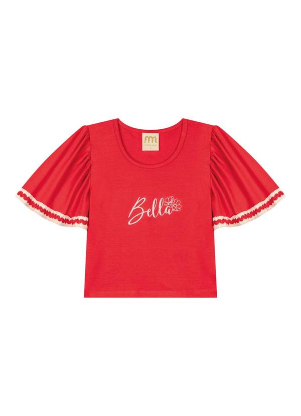 Milli e Nina - Conjunto Blusa e Short/ Saia Vermelho 4