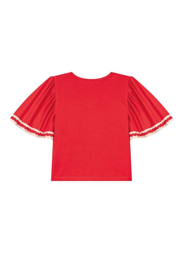 Milli e Nina - Conjunto Blusa e Short/ Saia Vermelho 5