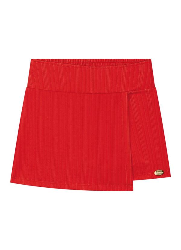 Milli e Nina - Conjunto Blusa e Short/ Saia Vermelho 6