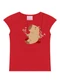 Duduka - Conjunto Blusa Capivara  e Short Flor Azul  - variação: Vermelho