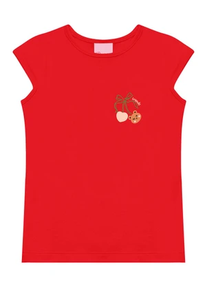 Duduka - Conjunto Blusa e Short Saia Vermelho - DUDUKA