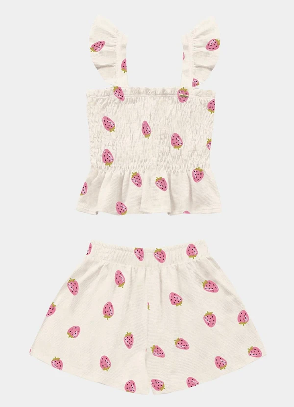 Fakini Kids - Conjunto Blusa e Short Vermelho