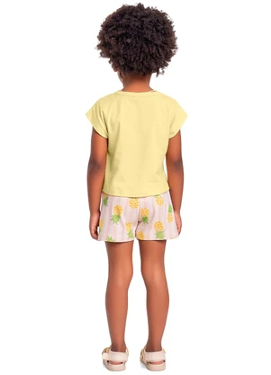 Fakini Kids - Conjunto Blusa e Shorts Amarelo - FAKINI KIDS