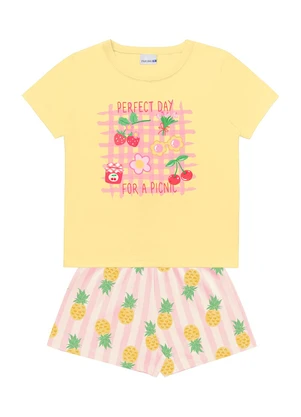 Fakini Kids - Conjunto Blusa e Shorts Amarelo - FAKINI KIDS