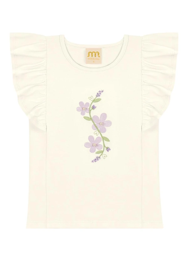 Milli e Nina - Conjunto Blusa e Shorts Bege 3