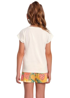 Fakini Kids - Conjunto Blusa e Shorts Bege - FAKINI KIDS