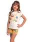 Fakini Kids - Conjunto Blusa e Shorts Verde - variação: Bege