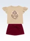 Fakini Kids - Conjunto Blusa e Shorts Bege - variação: Bege