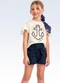 Fakini Kids - Conjunto Blusa e Shorts Bege - variação: Bege
