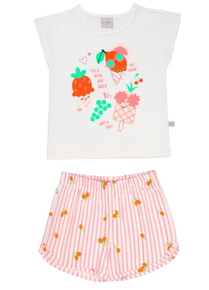Tink Bink - Conjunto Blusa e Shorts Branco - TINK BINK
