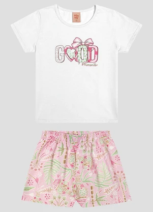 Kely Kety - Conjunto Blusa e Shorts Branco - KELY KETY
