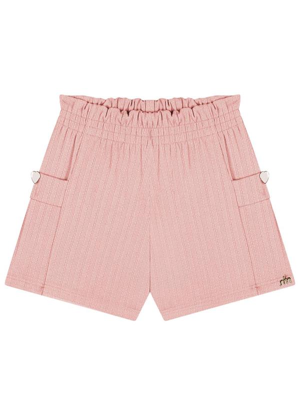 Milli e Nina - Conjunto Blusa e Shorts Canelado Bege 2