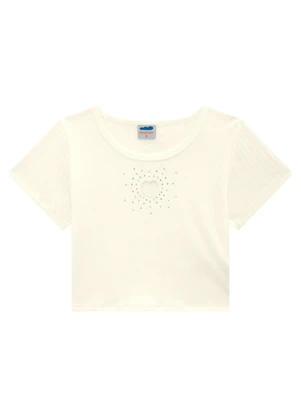 Marlan - Conjunto Blusa e Shorts Canelado Encanto Bege - MARLAN