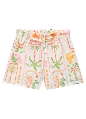 Marlan - Conjunto Blusa e Shorts Canelado Encanto Bege - MARLAN