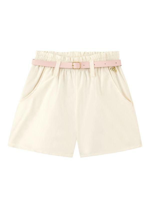 Milli e Nina - Conjunto Blusa e Shorts com Elastano Rosa 4