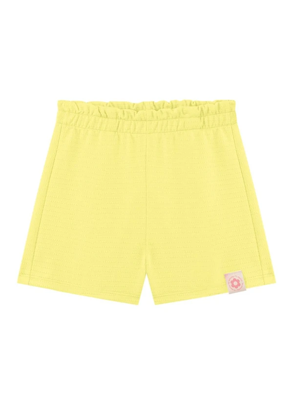 Marlan - Conjunto Blusa e Shorts em Cotton Amarelo 4