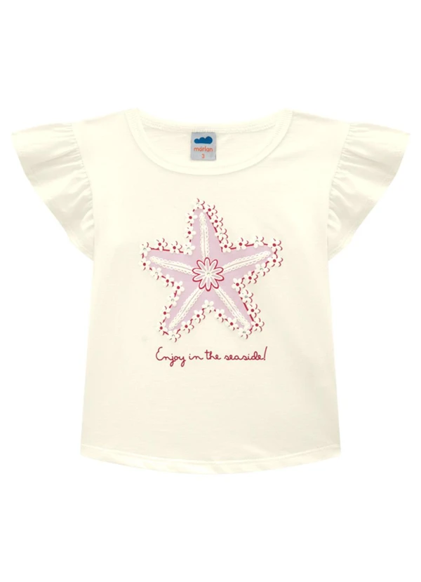 Marlan - Conjunto Blusa e Shorts em Cotton Bee Honey Bege