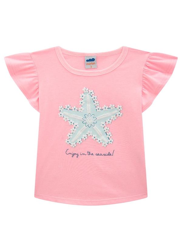 Marlan - Conjunto Blusa e Shorts em Cotton Bee Honey Rosa 2