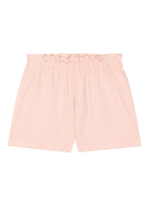 Milli e Nina - Conjunto Blusa e Shorts em Cotton Linho Rosa 3