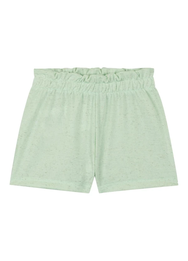 Milli e Nina - Conjunto Blusa e Shorts em Cotton Linho Verde 4
