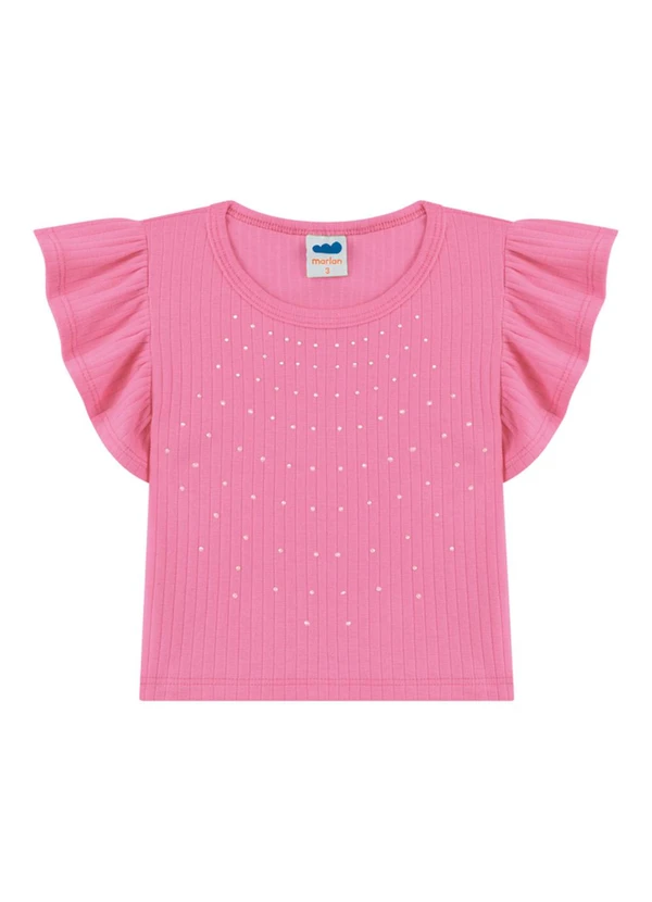 Marlan - Conjunto Blusa e Shorts em Cotton Rosa 3
