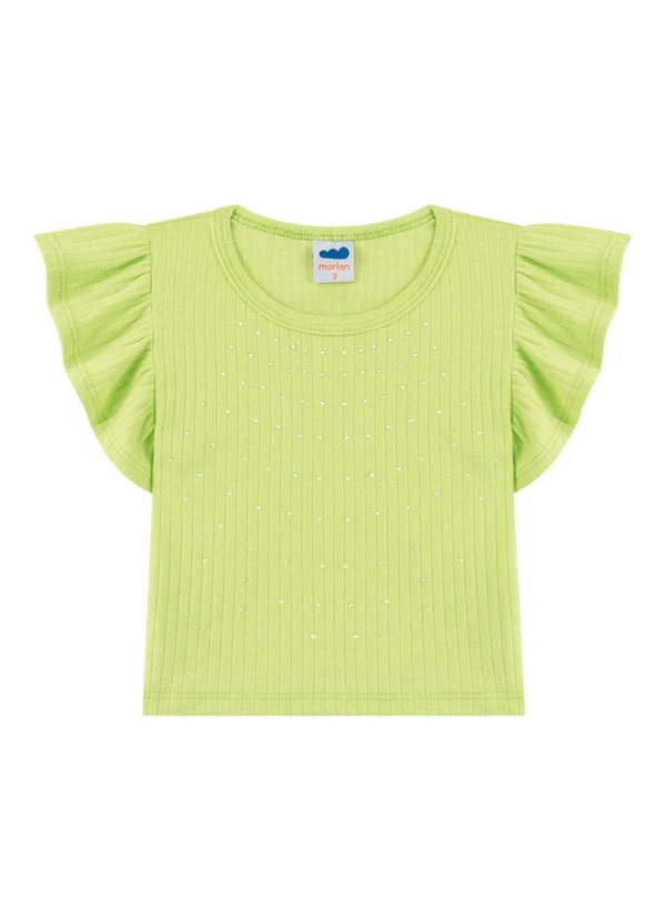 Marlan - Conjunto Blusa e Shorts em Cotton Verde 2