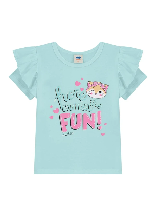 Marlan - Conjunto Blusa e Shorts em Cotton Verde 2