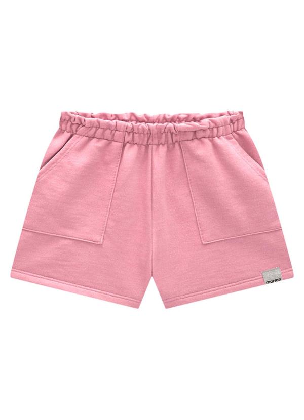 Marlan - Conjunto Blusa e Shorts em Fleece Jeans Bege 2