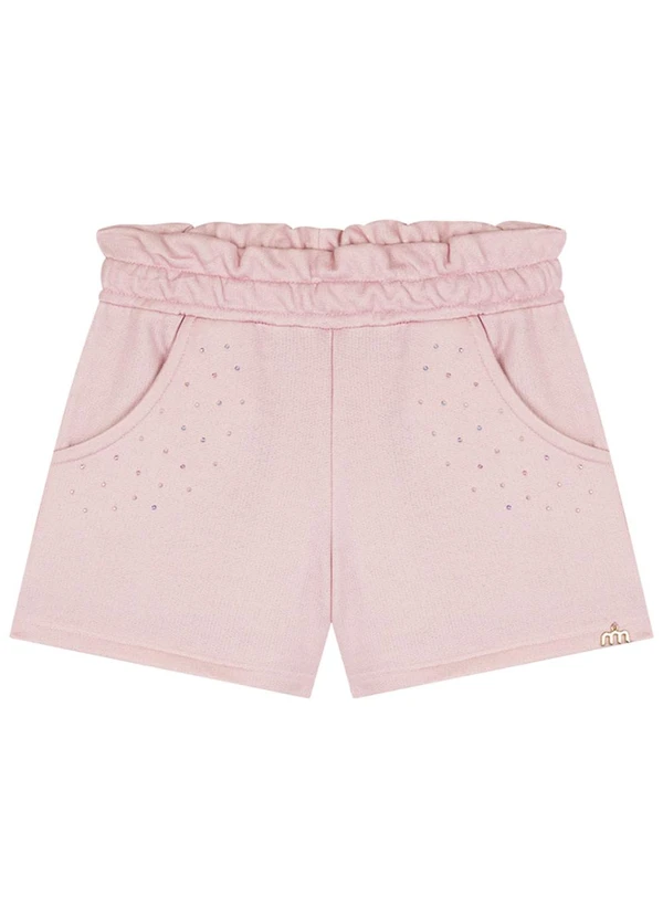 Milli e Nina - Conjunto Blusa e Shorts em Fleece Linho Bege 3