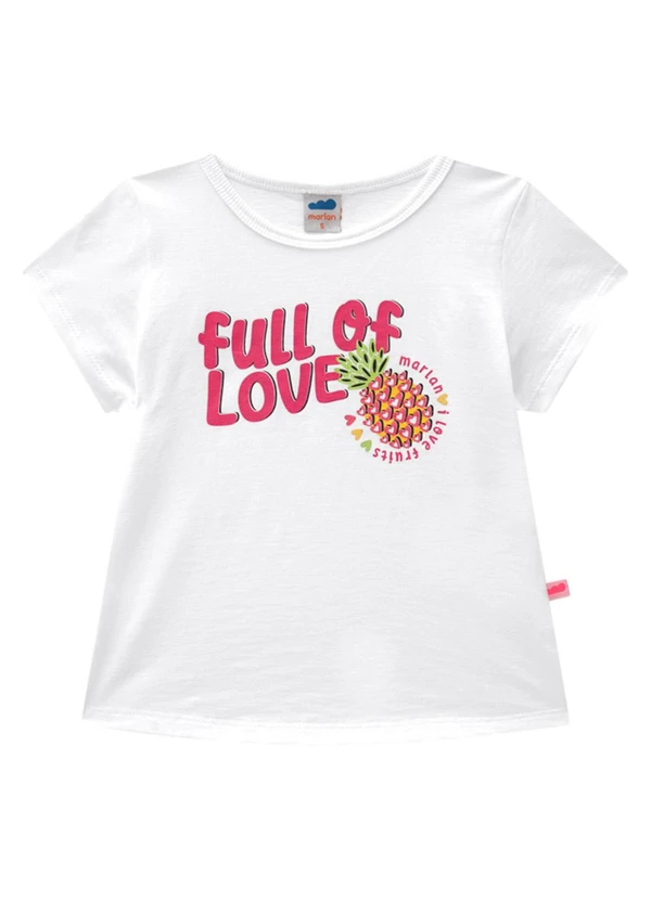 Marlan - Conjunto Blusa e Shorts em Fleece Liso Branco