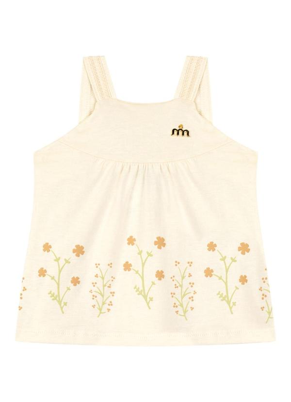 Milli e Nina - Conjunto Blusa e Shorts em Jacquard Tranças Bege 2