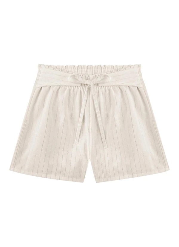 Milli e Nina - Conjunto Blusa e Shorts em Linho Brilho Rosa 3