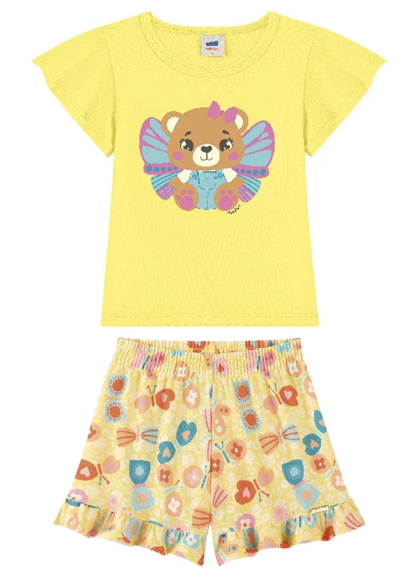 Marlan - Conjunto Blusa e Shorts em Malha Luna Menina Amare
