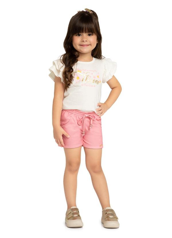 Marlan - Conjunto Blusa e Shorts em Malha Newtech Bege 1