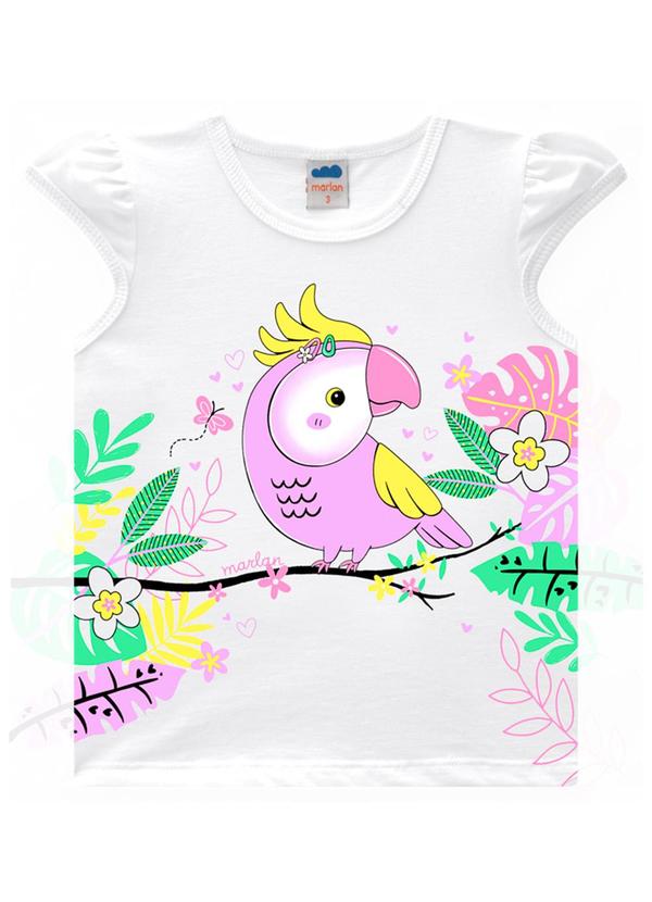 Marlan - Conjunto Blusa e Shorts em Malha Newtech Branco