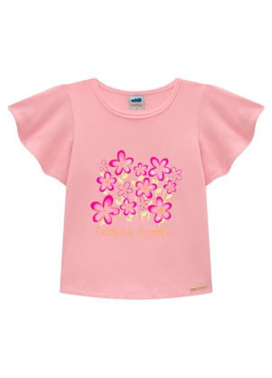 Marlan - Conjunto Blusa e Shorts em Malha Newtech Rosa - MARLAN