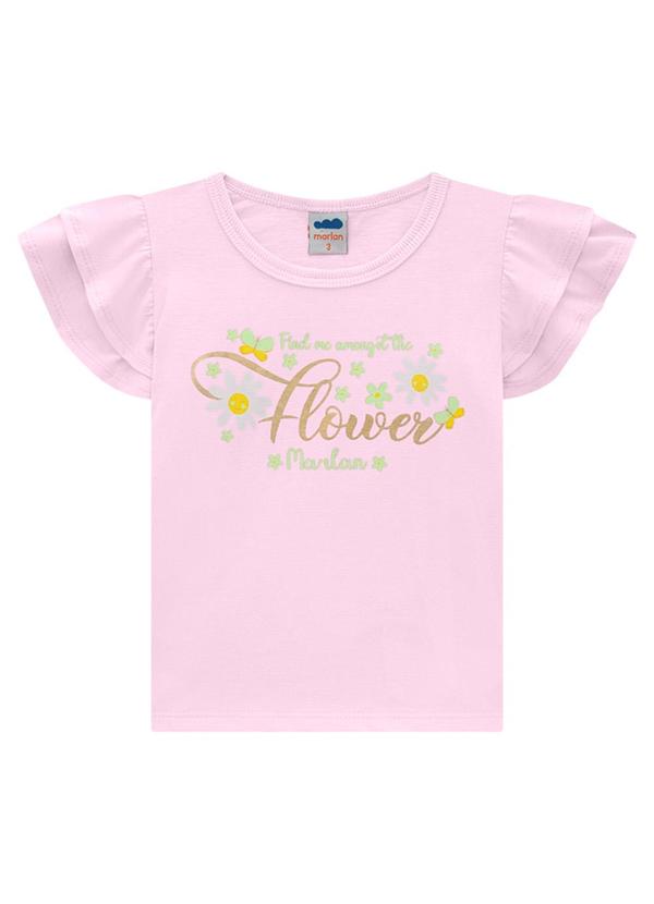 Marlan - Conjunto Blusa e Shorts em Malha Newtech Rosa