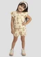 Kely Kety - Conjunto Blusa e Shorts em Meia Malha Amarelo - variação: Bege