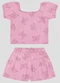Kely Kety - Conjunto Blusa e Shorts em Meia Malha Rosa - variação: Rosa