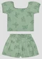 Kely Kety - Conjunto Blusa e Shorts em Meia Malha Rosa - variação: Verde